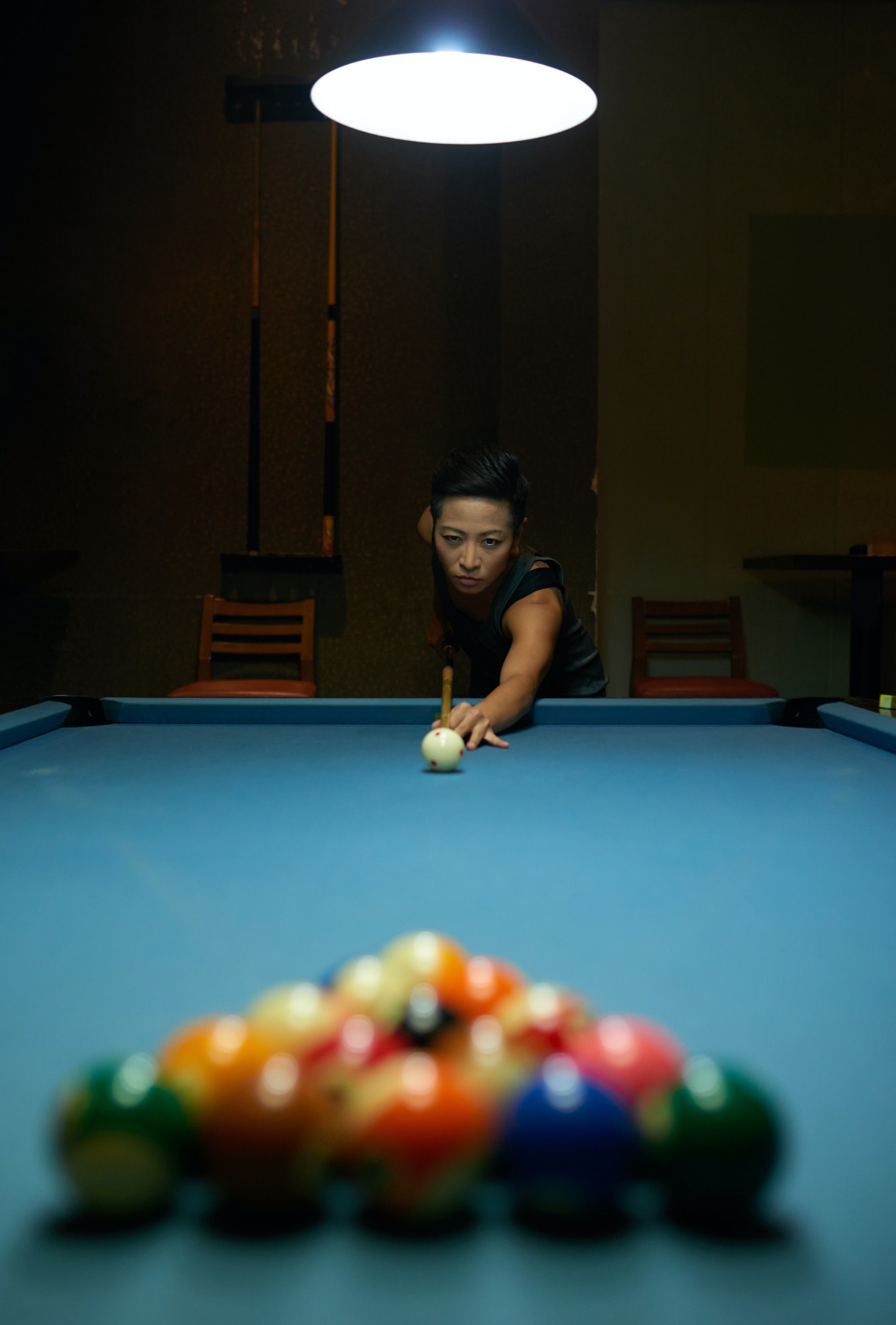 Playing billiard